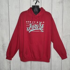 Benny Gold Jerks Hoodie XXL Red Graphic Pullover Streetwear San Francisco